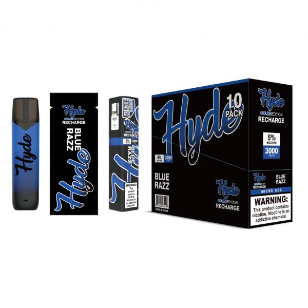 Hyde Color Recharge 10 Pack Disposable Vape Best Flavor Blue Razz