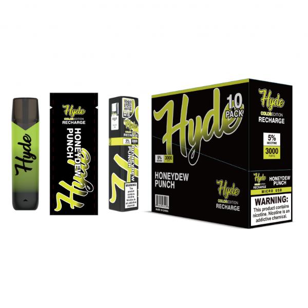 Hyde Color Recharge 10 Pack Disposable Vape Best Flavor Honeydew Punch