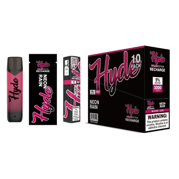 Hyde Color Recharge 10 Pack Disposable Vape Best Flavor Neon Rain