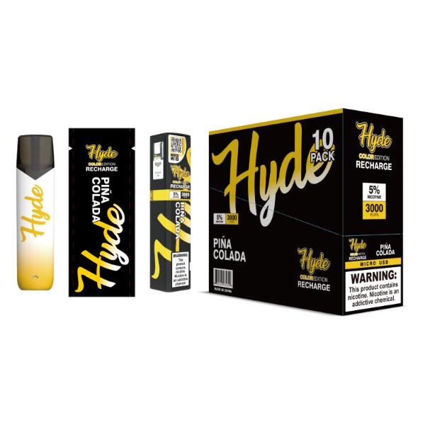 Hyde Color Recharge 10 Pack Disposable Vape Best Flavor Pina Colada