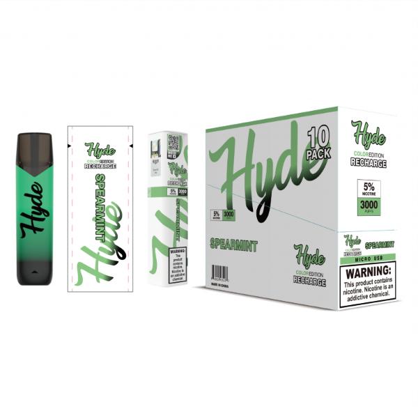 Hyde Color Recharge 10 Pack Disposable Vape Best Flavor Spearmint