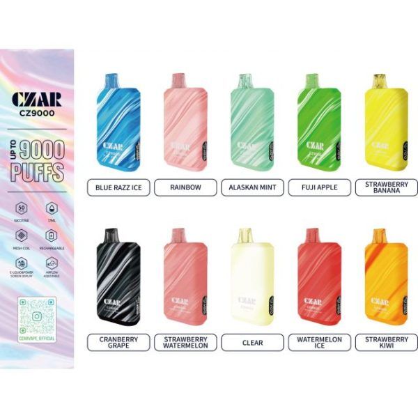 Czar CZ9000 9000 Puffs Disposable Vape 17mL 5 Pack