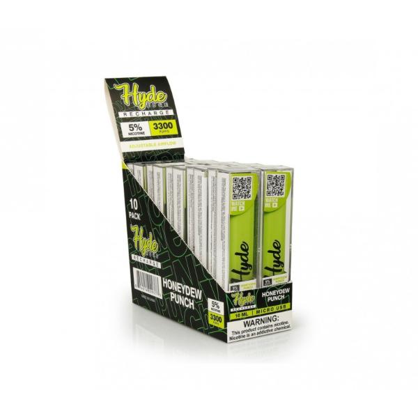 Hyde Edge Recharge 3300 Puffs Disposable Vape 10 Pack Honeydew Punch