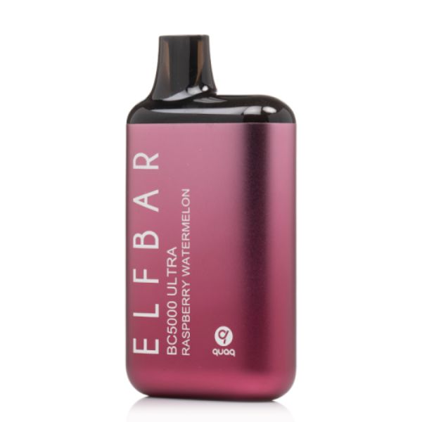 Elf Bar BC5000 Ultra 5000 Puffs Rechargeable Vape Disposable 13mL Best Flavor Raspberry Watermelon