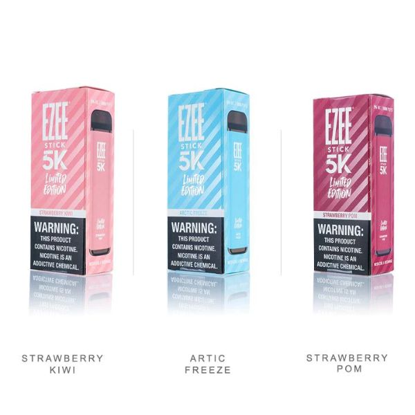 Ezee Stick 5K Limited Edition 5000 Puffs Disposable Vape 13mL 10 Pack Best Flavors Strawberry Kiwi Artic Freeze Strawberry Pom