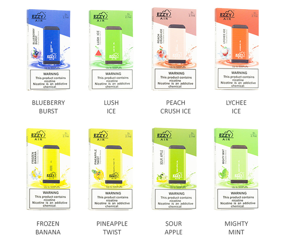 EZZY Air Disposable Vape - Pack of 10 Best Flavors!