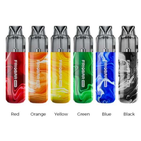 FreeMax FrioBar Nano Single Disposable Pod Kit Best Colors Red Orange Yellow Green Blue Black