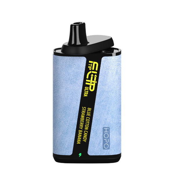 Best Deal HOPO FLIPTIP Ultra 10000 Puffs Disposable Vape 18mL Blue Cotton Candy Strawberry Banana