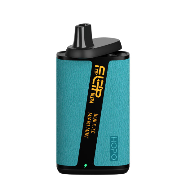 Best Deal HOPO FLIPTIP Ultra 10000 Puffs Disposable Vape 18mL Black Ice Miami Mint