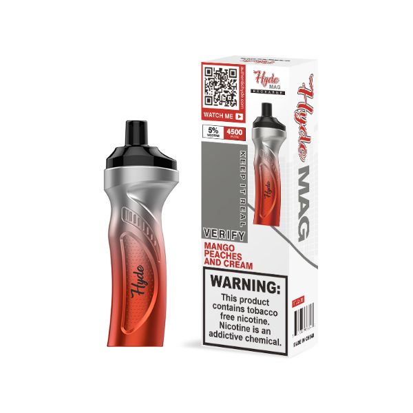 Best Deal Hyde Mag 4500 Puffs Recharge Disposable Vape 10mL Mango Peaches and Cream