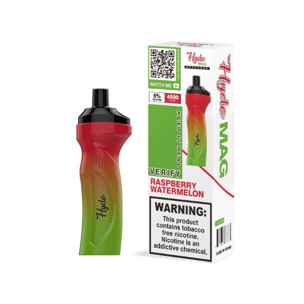 Best Deal Hyde Mag 4500 Puffs Recharge Disposable Vape 10mL Raspberry Watermelon