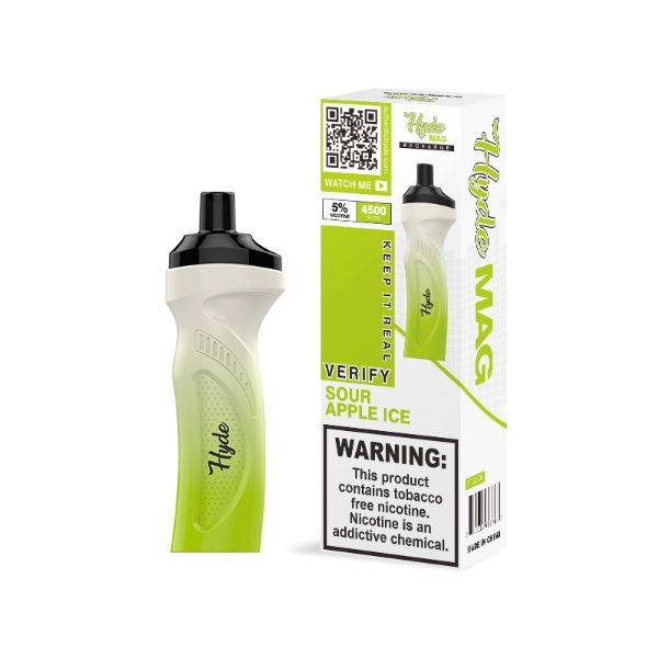 Best Deal Hyde Mag 4500 Puffs Recharge Disposable Vape 10mL Sour Apple Ice