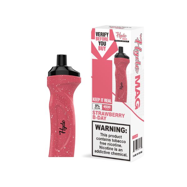 Best Deal Hyde Mag 4500 Puffs Recharge Disposable Vape 10mL Strawberry B-B-day