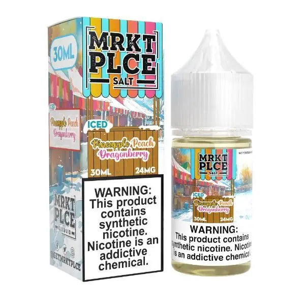 Best Deal MRKT PLCE Salt 30mL Vape Juice - Iced Pineapple Peach Dragonberry