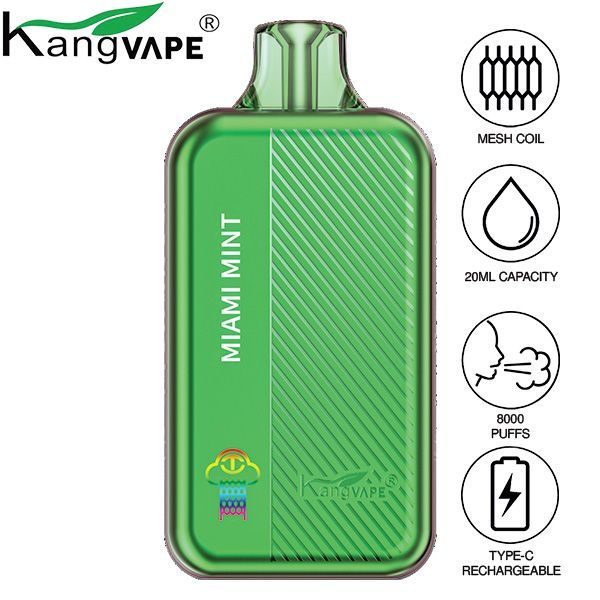 Best Deal Kangvape TC8000 Disposable Vape 5-Pack 20mL Miami Mint