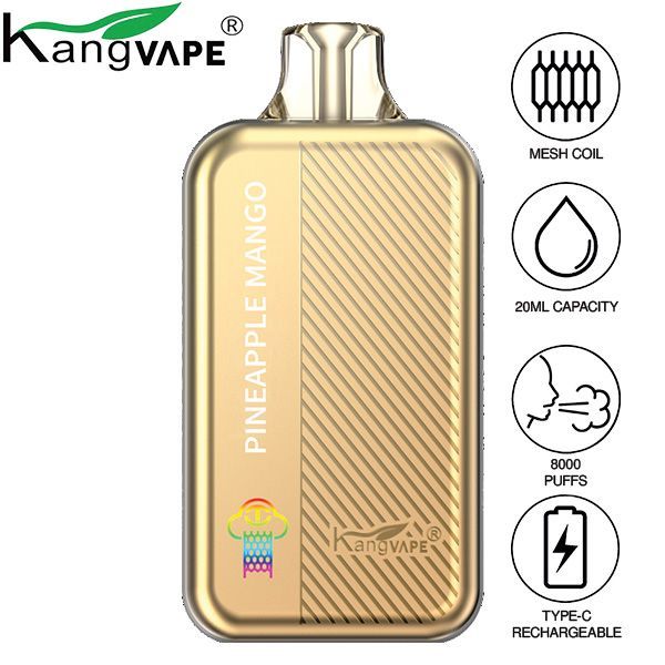 Best Deal Kangvape TC8000 Disposable Vape 5-Pack 20mL Pineapple Mango
