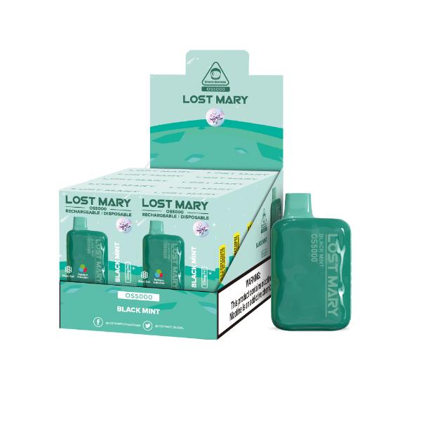 Best Deal Lost Mary OS5000 4% Disposable Vape 10mL Black Mint