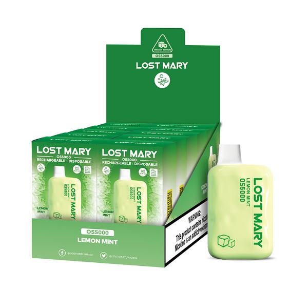 Best Deal Lost Mary OS5000 4% Disposable Vape 10mL Lemon Mint