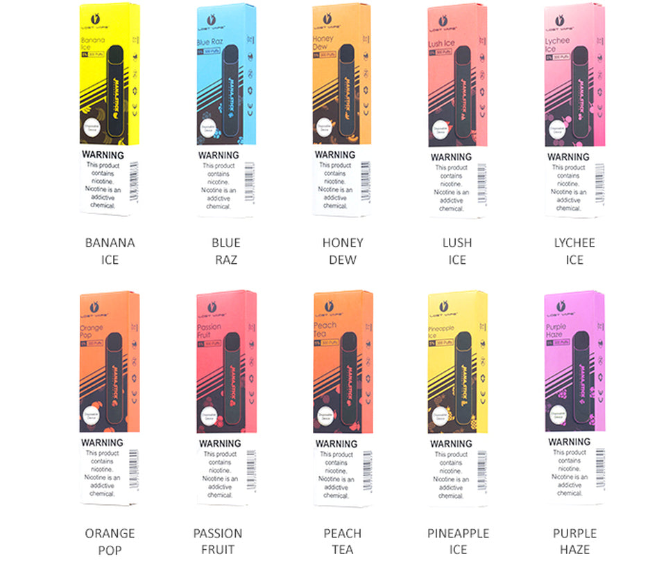 Best Lost Vape Mana Stick 5% Disposable Pod Device All Colors