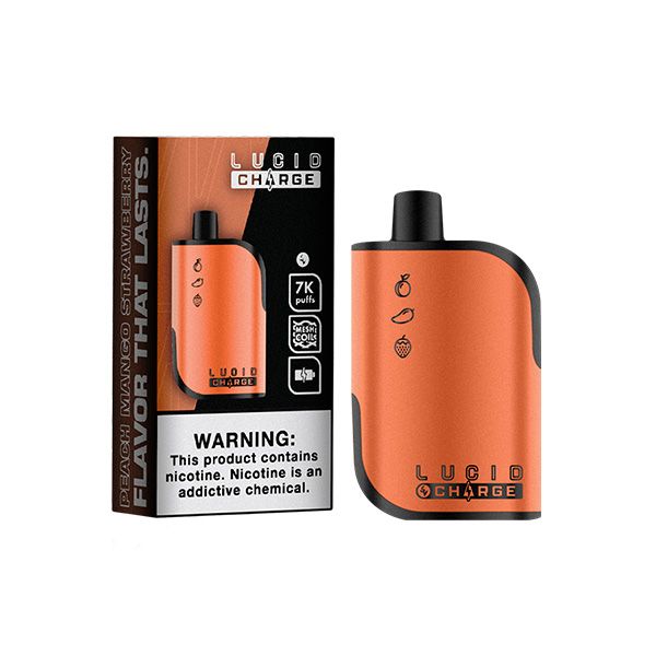 Best Deal Lucid Charge 7000 Puffs Disposable Vape 14mL Peach Mango