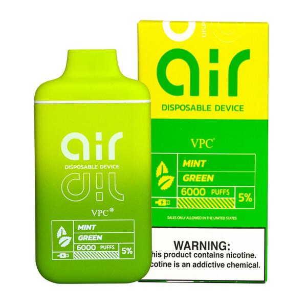 Mint Green Vibez Air 6000 Puff Disposable 10-Pack
