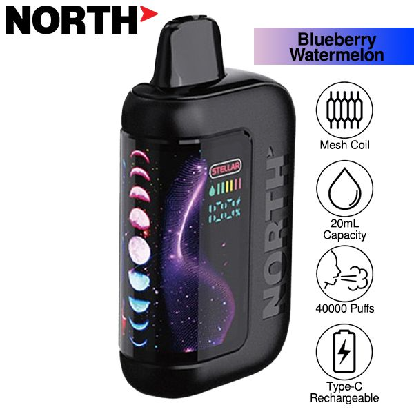 Best Deal North Stellar 40k Puffs Disposable Vape 20mL - Blueberry Watermelon