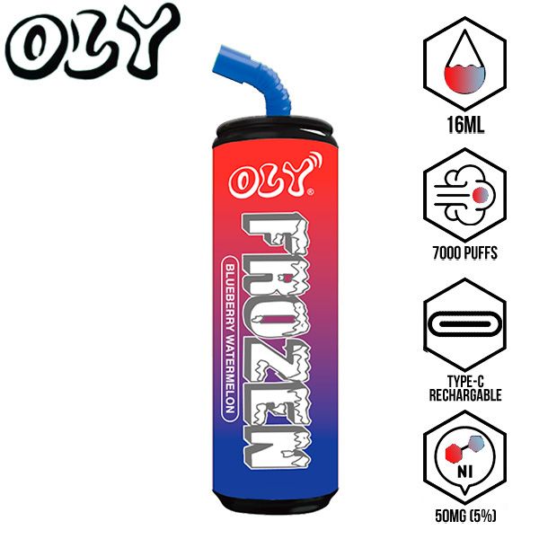 Oly Frozen 7000 Puffs Disposable-10-Pack Blueberry Watermelon