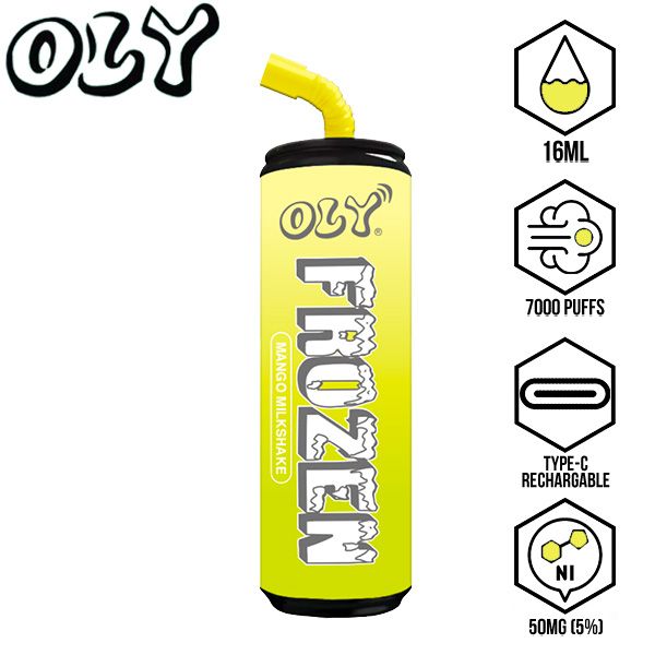 Oly Frozen 7000 Puffs Disposable-10-Pack Mango Milkshake