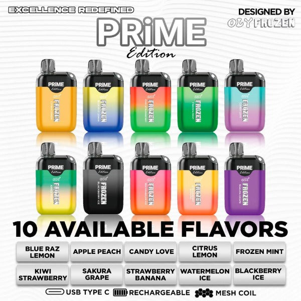 Oly Frozen Prime Edition 6500 Puffs Disposable Vape 10 Pack - $72.89 eJuices.co Oly Frozen Prime Edition 6500 Puffs Disposable Vape 10 Pack - $72.89 eJuices.co