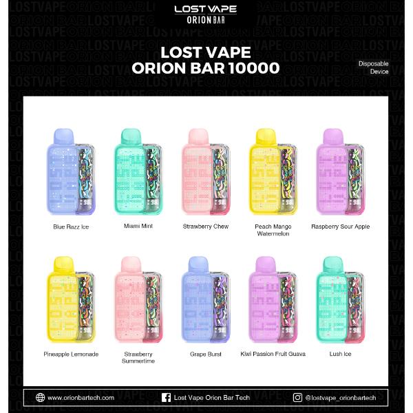Lost Vape Orion Bar 10000 Puffs Disposable Vape 20mL Best Flavors