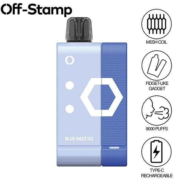 Best Deal Off-Stamp SW9000 9000 Puffs Disposable Kit 13mL  Blue Razz Ice
