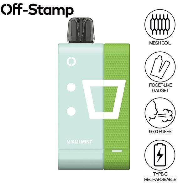 Best Deal Off-Stamp SW9000 9000 Puffs Disposable Kit 13mL Miami Mint