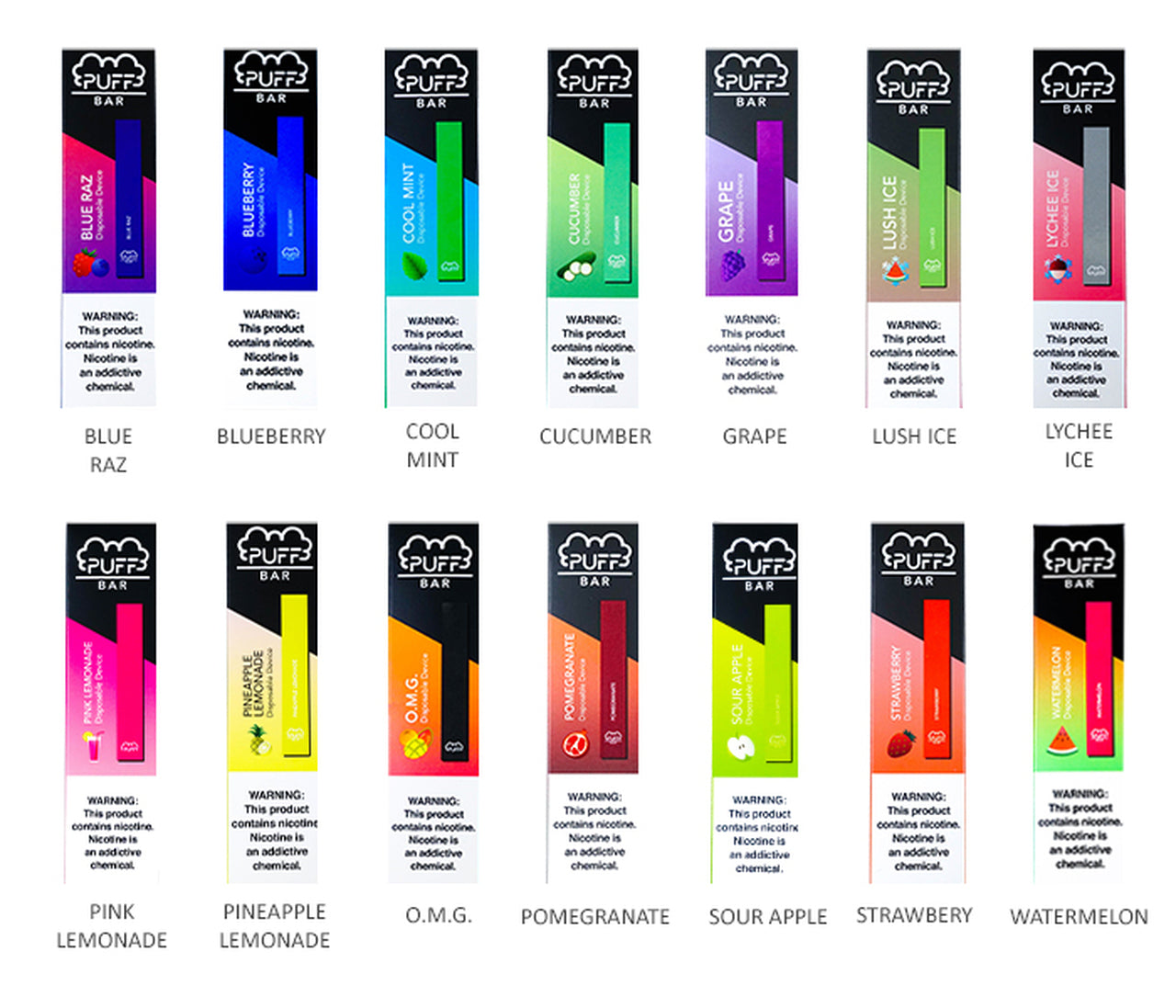 Puff Bar Disposable E-Cigs 1.3mL 10 Pack - $36.45 eJuices.co Puff Bar Disposable E-Cigs 1.3mL 10 Pack - $36.45 eJuices.co