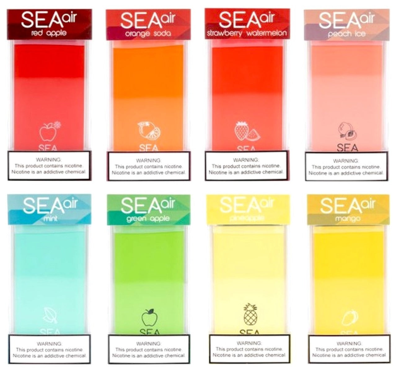 Sea Air Disposable Vape 8 Pack 2.6mL - $33.75 eJuices.co Sea Air Disposable Vape 8 Pack 2.6mL - $33.75 eJuices.co