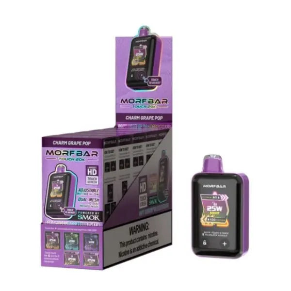 Best Deal SMOK Morf Bar Touch 20k Rechargeable Disposable Vape - Charm Grape Pop