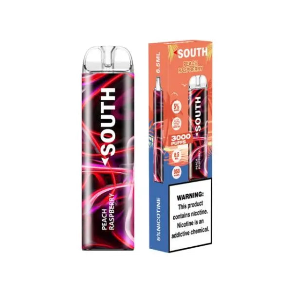 Best Deal South by North 3000 Puffs Disposable Vape 6.5mL Peach Raspberry