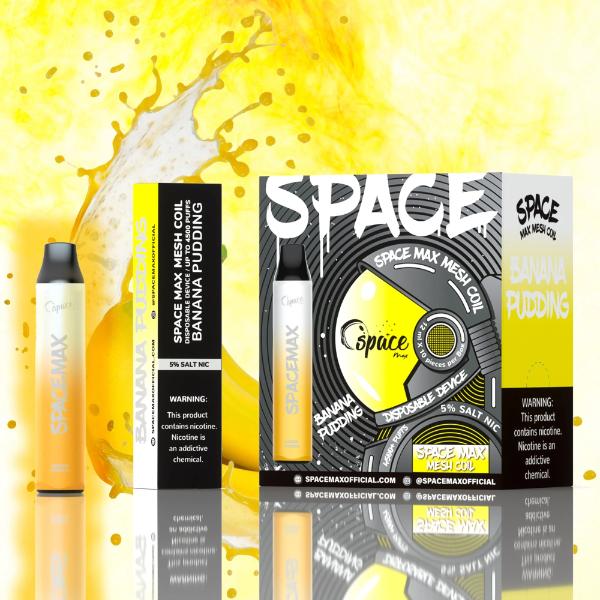 Banana Pudding Space Max 4500 Puffs Mesh Disposable