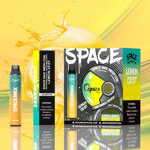 Lemon Zest Space Max 4500 Puffs Mesh Disposable