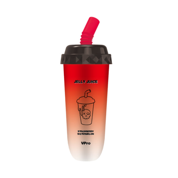 Vpro Jelly Juice 8000 Puffs Rechargeable Vape Disposable 15mL 10 Pack Best Flavor Strawberry Watermelon