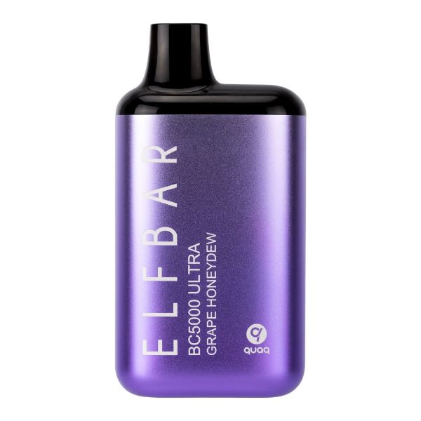 Elf Bar BC5000 Ultra 5000 Puffs Rechargeable Vape Disposable 13mL 10 Pack Best Flavor Grape Honeydew