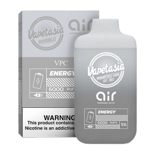 Vapetasia x Air 6000 Puffs Rechargeable Vape Disposable 11mL Best Flavor Energy