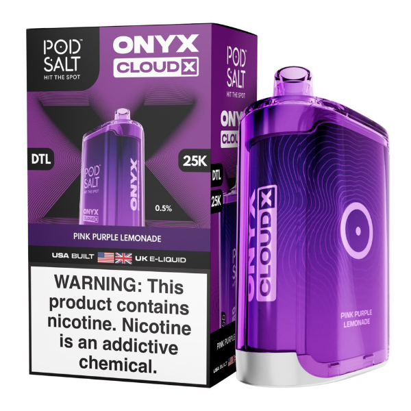 Pod Salt Onyx Cloud X 25K Puff Shisha Disposable-Pink Purple Lemonade-Single Disposable-5%-20mL