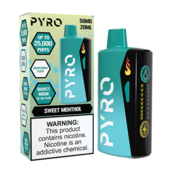 Pyro Boost Disposable 25000 Puffs 20mL Sweet Menthol