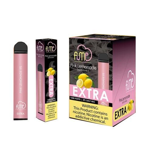 Fume Extra Disposable Vape 1500 Puffs 10-Pack Best Flavor Pink Lemonade