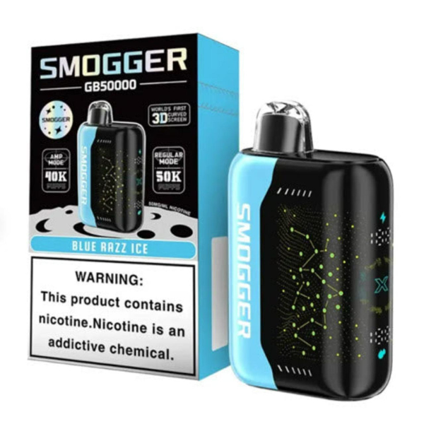Smogger GB50000 Puff Disposable-Blue Razz Ice-Single Disposable-5%-28mL