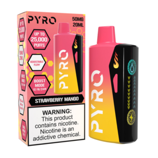 Pyro Boost Disposable 25000 Puffs 20mL Strawberry Mango