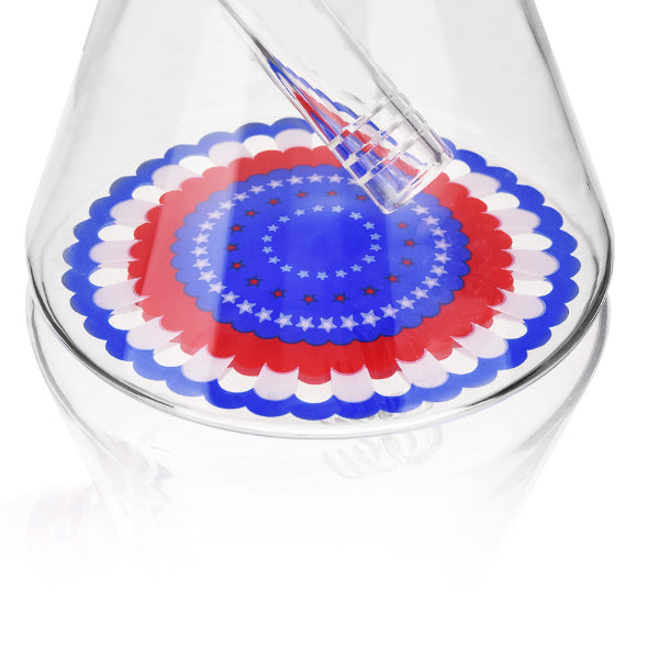 10" USA Flag Edition Beaker Glass Water Pipe bottom