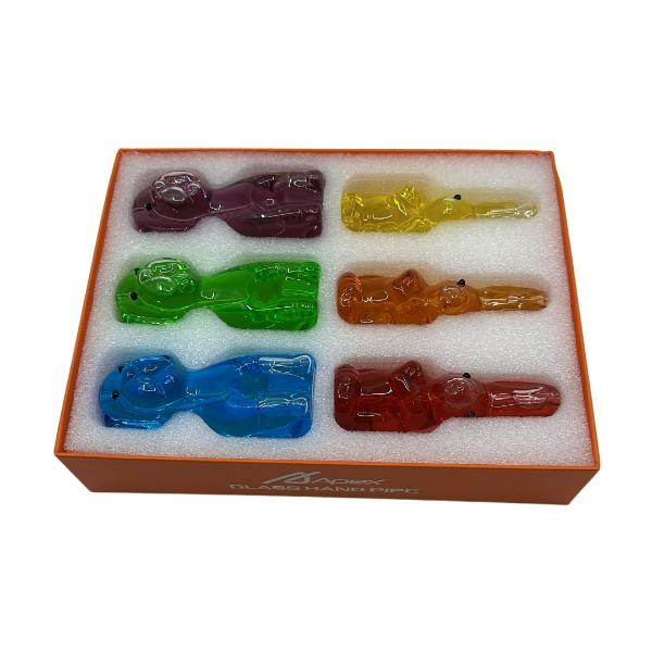 Apex 4" Dog & Bunny Glycerine Hand Pipe