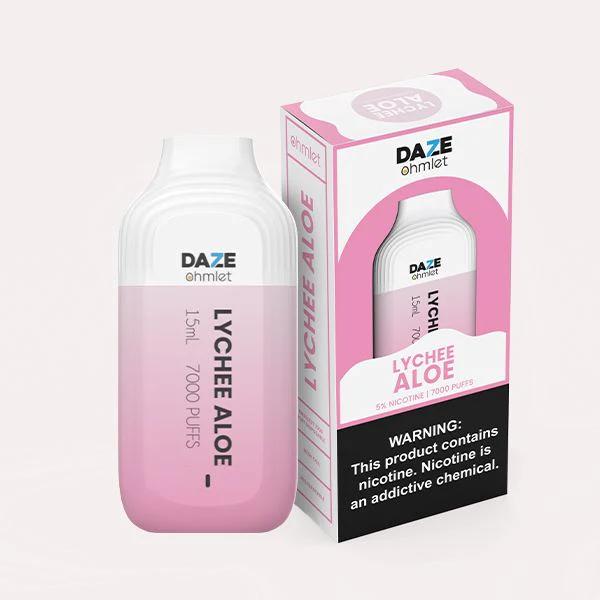 7Daze OHMLET 7000 Puffs Disposable Vape Best Flavor Lychee Aloe