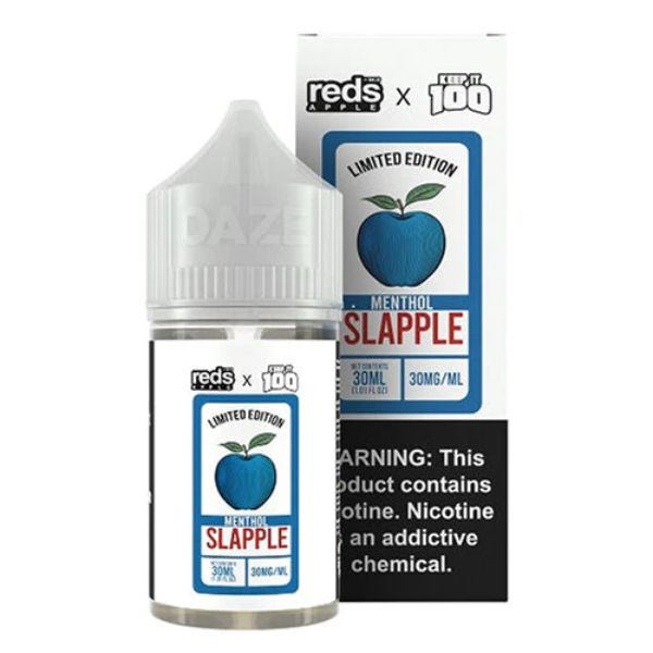 7Daze Reds x Keep It 100 30mL Best Flavor Salt - Slapple Menthol